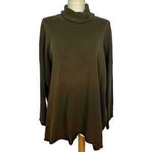 Eskandar Olive Green Cotton Sweater | Bust 64 | Knit | Designer